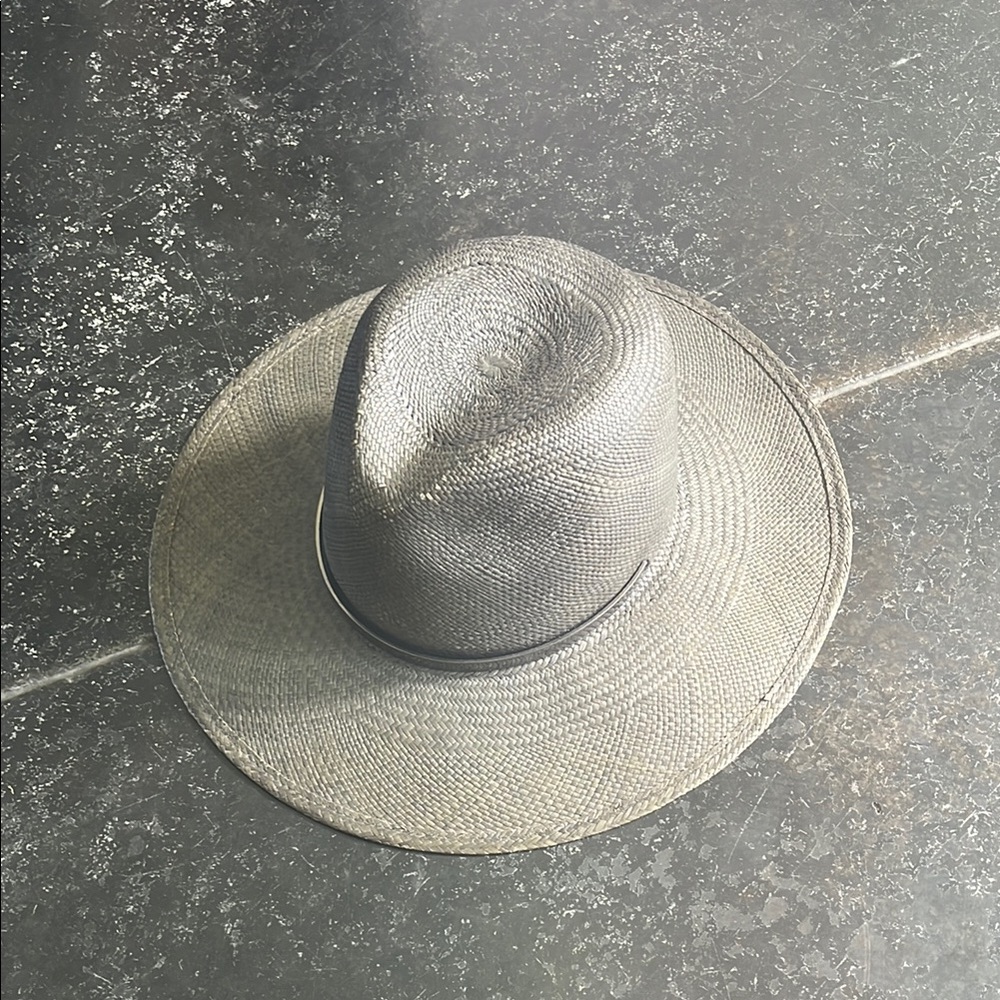 Janessa Leone Gray Straw Hat
